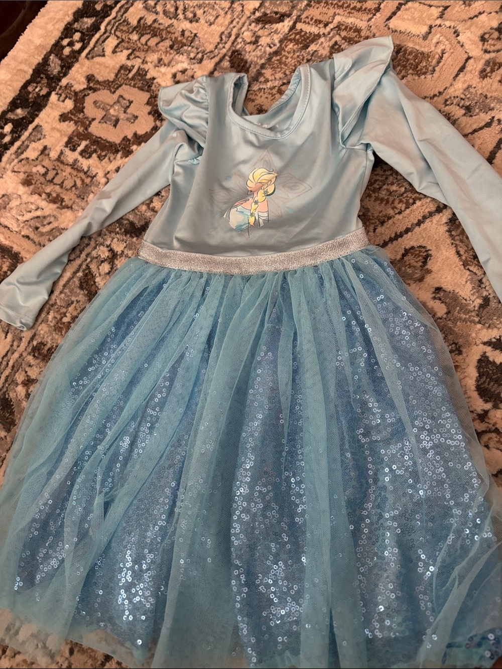 Disney Light Blue Elsa-Inspired Sparkle Tulle Dress